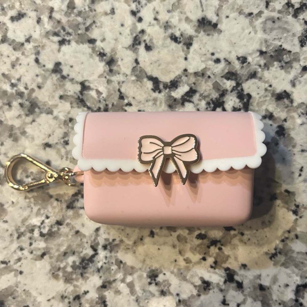 Bath & Body Works Pink Bow Hand Sanitizer Holder